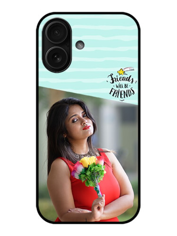 Custom iPhone 16 Custom Metal Phone Case - Friends Picture Icon Design