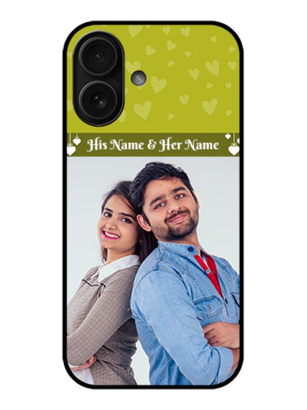 Custom iPhone 16 Custom Metal Phone Case - You and Me Heart Design