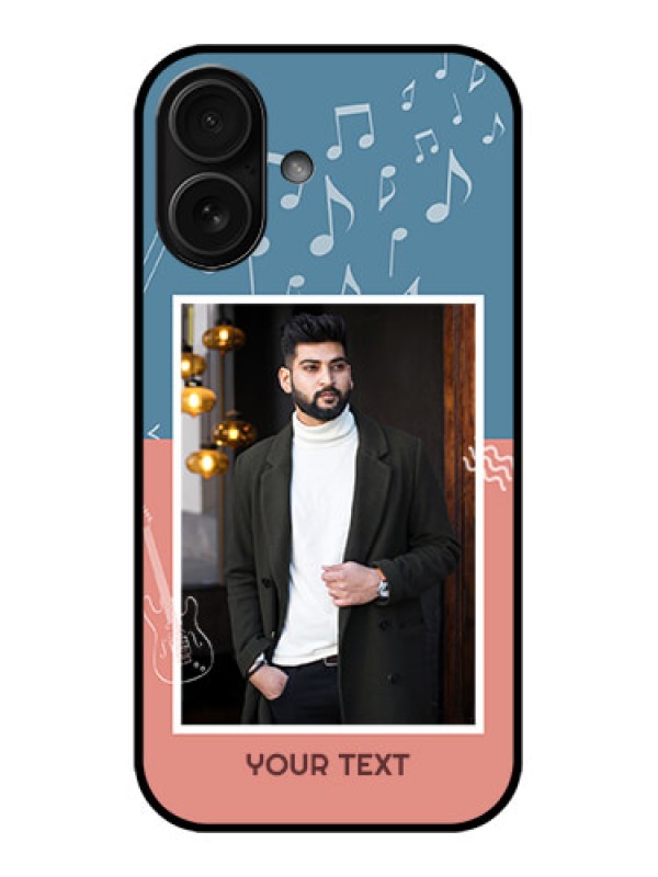 Custom iPhone 16 Custom Metal Phone Case - With Color Musical Note Design