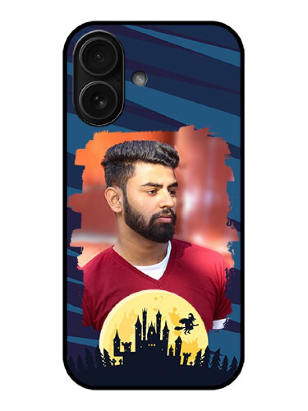 Custom iPhone 16 Custom Metal Phone Case - Halloween Witch Design