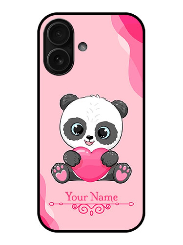 Custom iPhone 16 Custom Metal Phone Case - Cute Panda Design