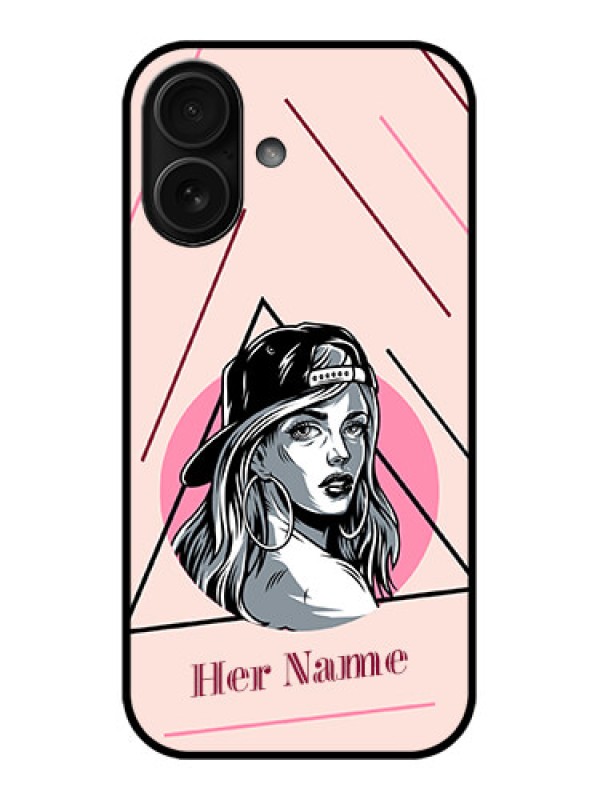 Custom iPhone 16 Custom Metal Phone Case - Rockstar Girl Design