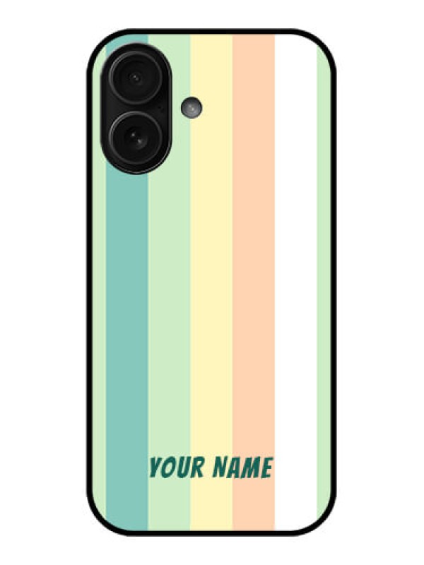 Custom iPhone 16 Custom Metal Phone Case - Multi - Colour Stripes Design