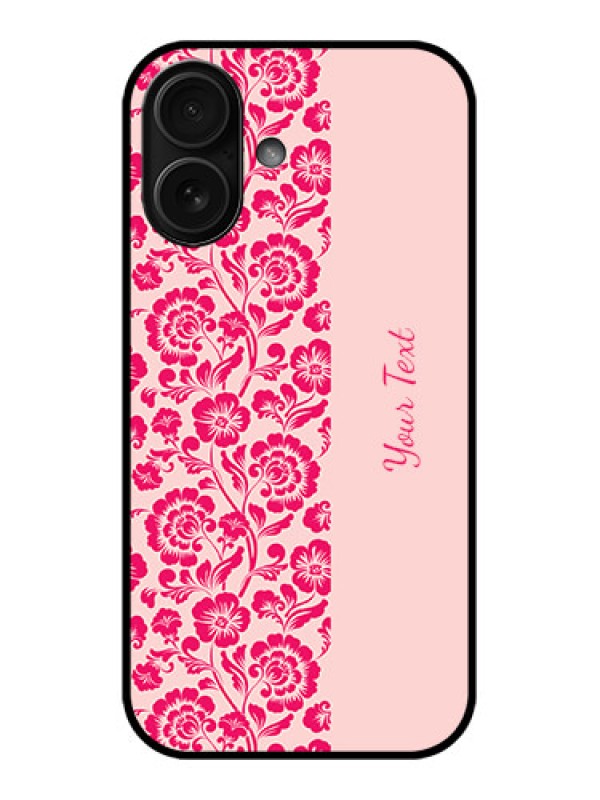 Custom iPhone 16 Custom Metal Phone Case - Attractive Floral Pattern Design