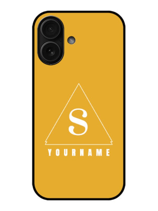 Custom iPhone 16 Custom Metal Phone Case - Simple Triangle Design