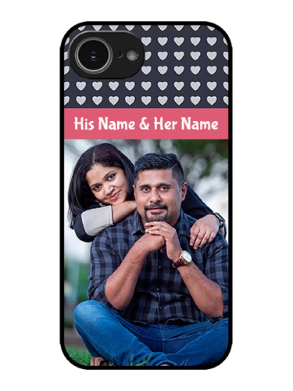 Custom Apple iPhone 16e Custom Metal Phone Case - Love Symbols Design