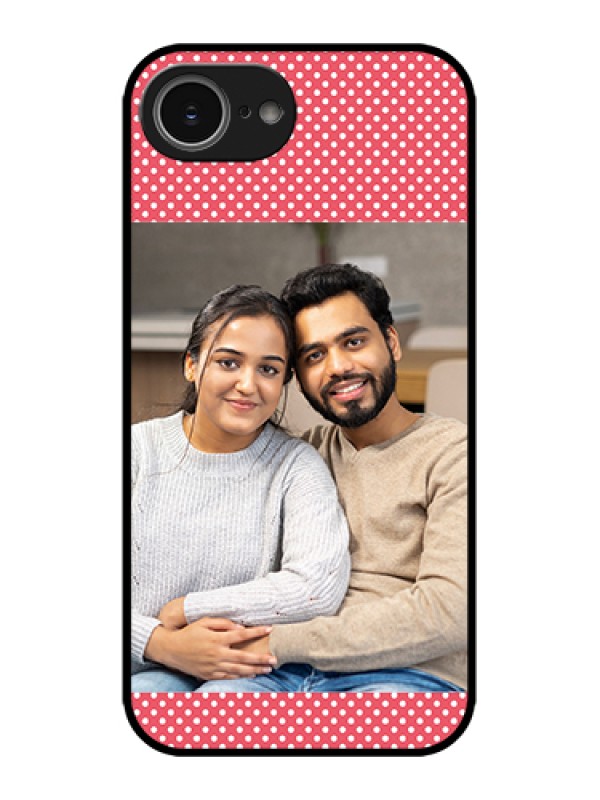 Custom Apple iPhone 16e Custom Metal Phone Case - White Dotted Design