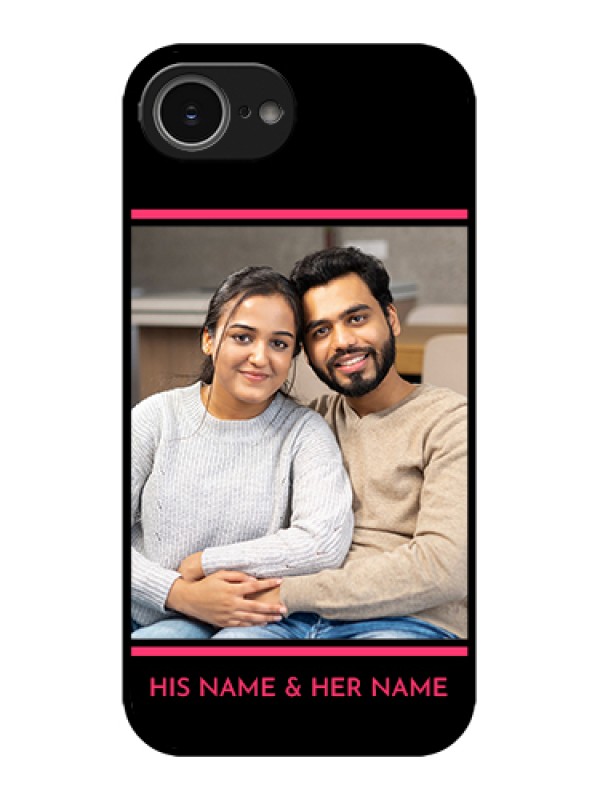 Custom Apple iPhone 16e Custom Metal Phone Case - With Add Text Design