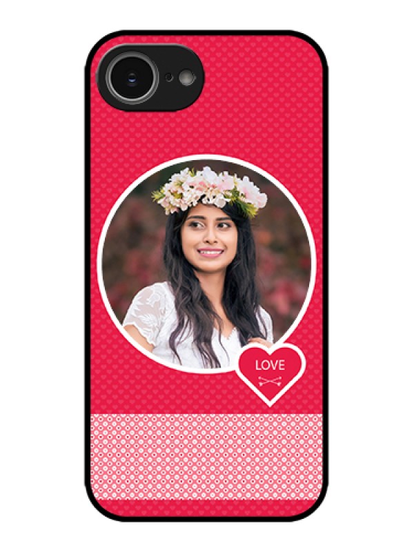 Custom Apple iPhone 16e Custom Metal Phone Case - Pink Color Pattern Design