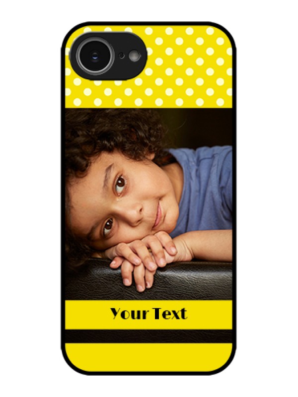 Custom Apple iPhone 16e Custom Metal Phone Case - Bright Yellow Case Design