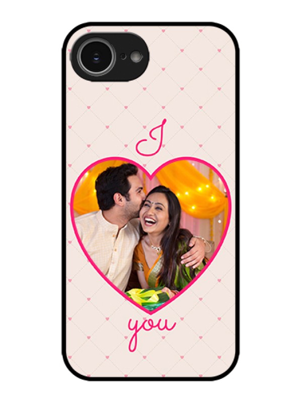 Custom Apple iPhone 16e Custom Metal Phone Case - Heart Shape Design