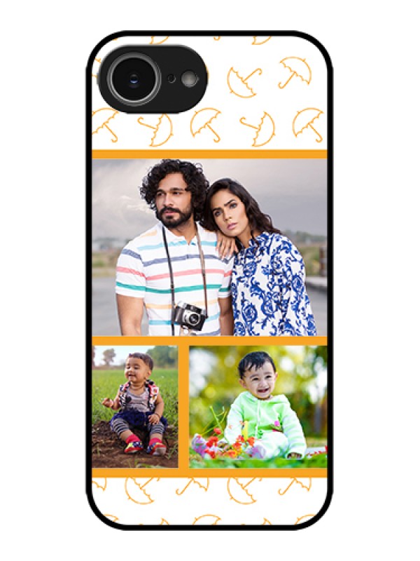 Custom Apple iPhone 16e Custom Metal Phone Case - Yellow Pattern Design