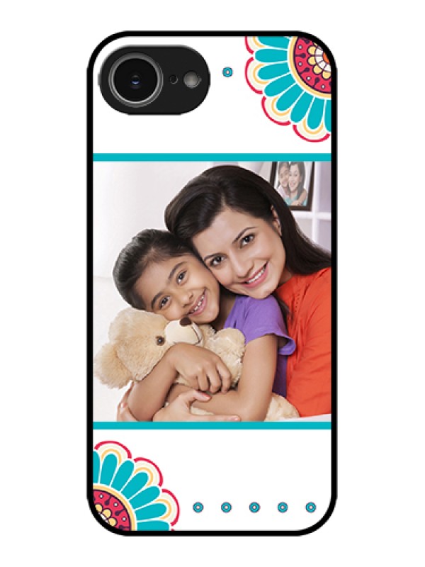 Custom Apple iPhone 16e Custom Metal Phone Case - Flower Design