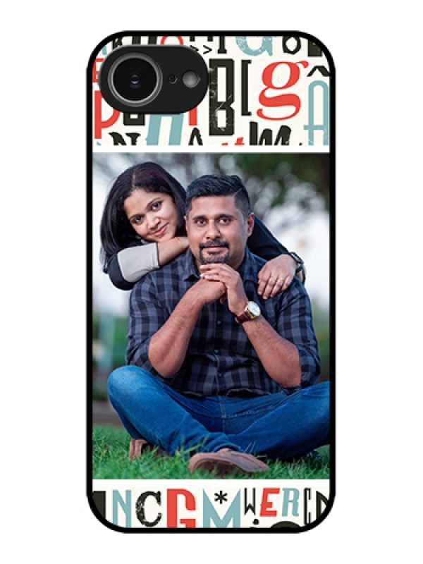 Custom Apple iPhone 16e Custom Metal Phone Case - Alphabet Design