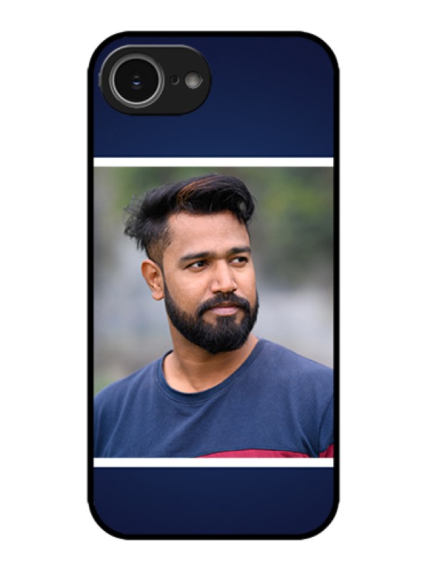 Custom Apple iPhone 16e Custom Metal Phone Case - Simple Royal Blue Design