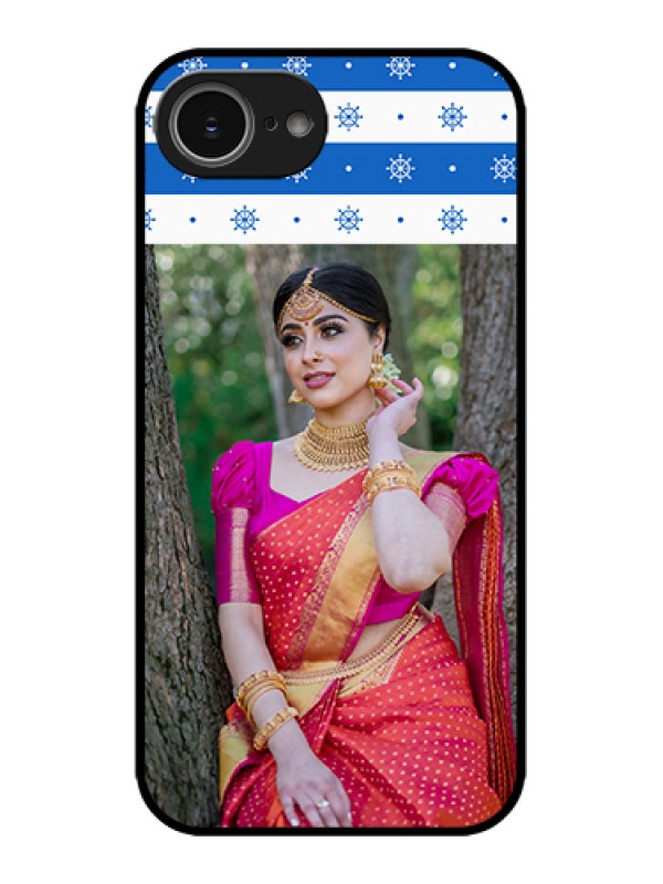 Custom Apple iPhone 16e Custom Metal Phone Case - Snow Pattern Design