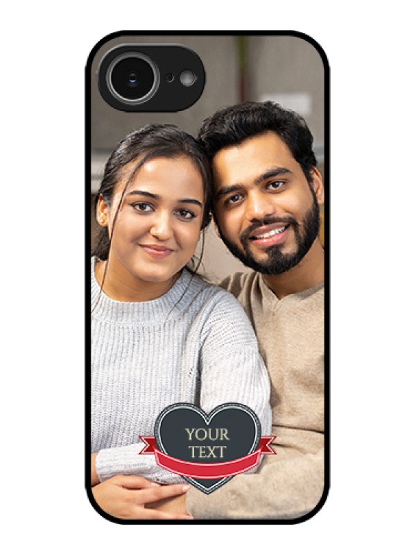Custom Apple iPhone 16e Custom Metal Phone Case - Just Married Couple Design