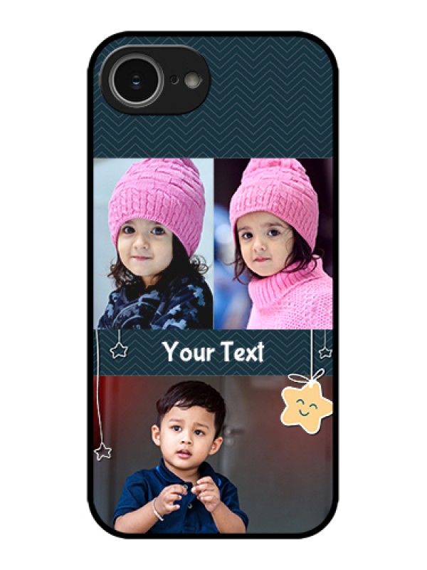 Custom Apple iPhone 16e Custom Metal Phone Case - Hanging Stars Design