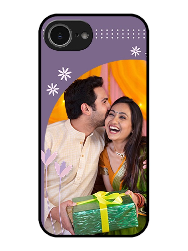 Custom Apple iPhone 16e Custom Metal Phone Case - Lavender Flowers Design