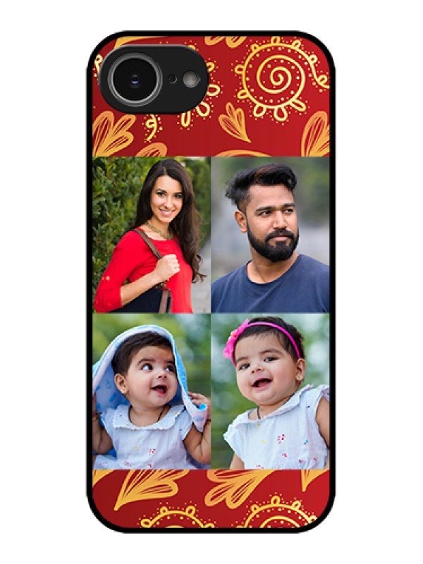 Custom Apple iPhone 16e Custom Metal Phone Case - 4 Image Traditional Design