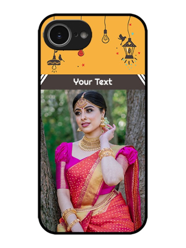 Custom Apple iPhone 16e Custom Metal Phone Case - With Family Picture And Icons