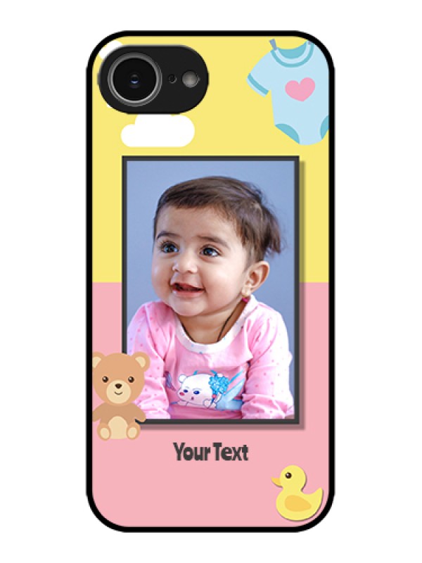 Custom Apple iPhone 16e Custom Metal Phone Case - Kids 2 Color Design