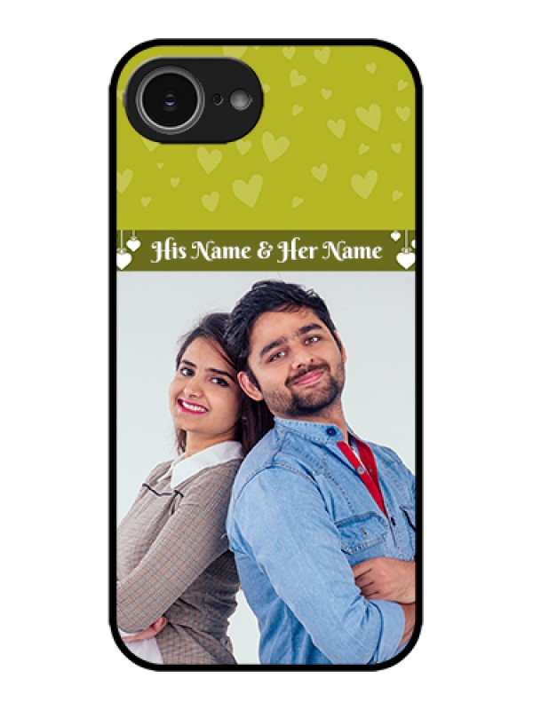 Custom Apple iPhone 16e Custom Metal Phone Case - You & Me Heart Design