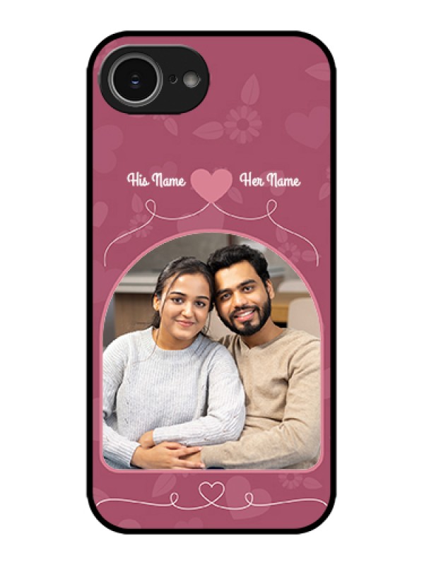 Custom Apple iPhone 16e Custom Metal Phone Case - Love Floral Design