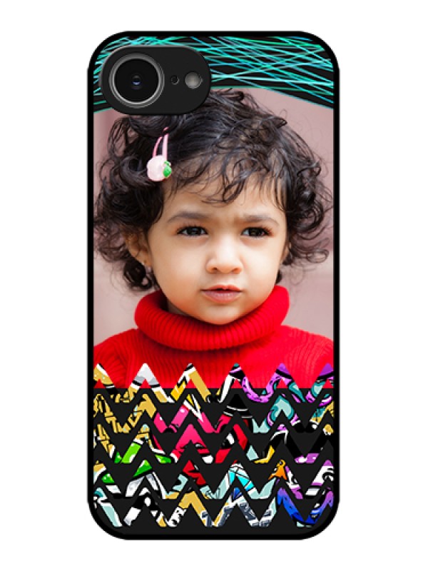 Custom Apple iPhone 16e Custom Metal Phone Case - Neon Abstract Design