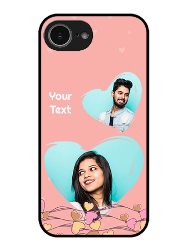 Custom Apple iPhone 16e Custom Metal Phone Case - Love Doodle Design