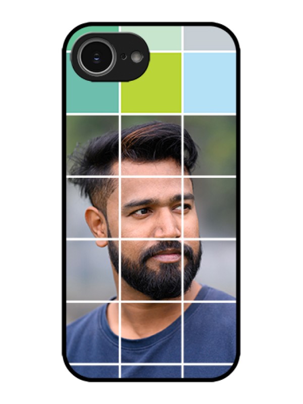 Custom Apple iPhone 16e Custom Metal Phone Case - With White Box Pattern