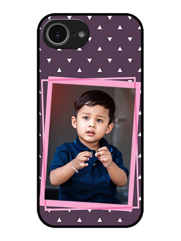 Custom Apple iPhone 16e Custom Metal Phone Case - Triangle Pattern Dotted Design