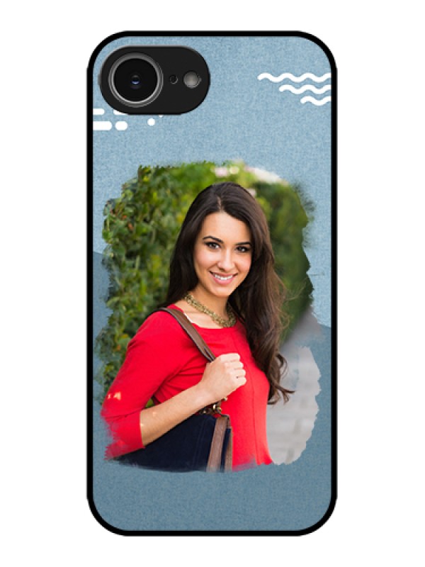 Custom Apple iPhone 16e Custom Metal Phone Case - Grunge Line Art Design