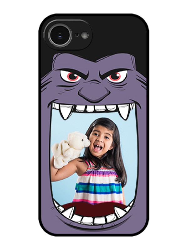 Custom Apple iPhone 16e Custom Metal Phone Case - Angry Monster Design