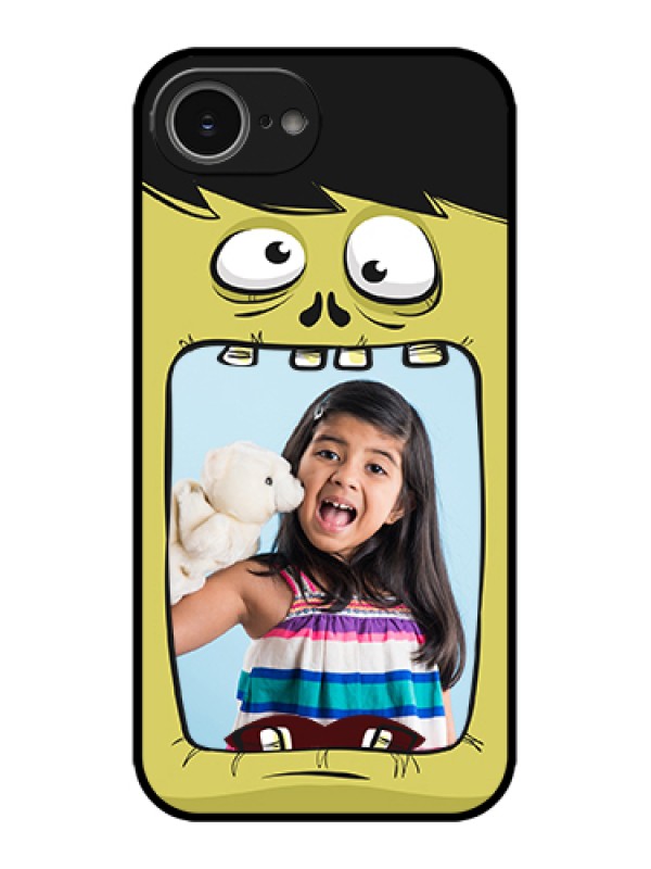 Custom Apple iPhone 16e Custom Metal Phone Case - Cartoon Monster Back Case Design