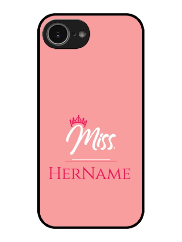 Custom Apple iPhone 16e Custom Metal Phone Case - Mrs With Name Design
