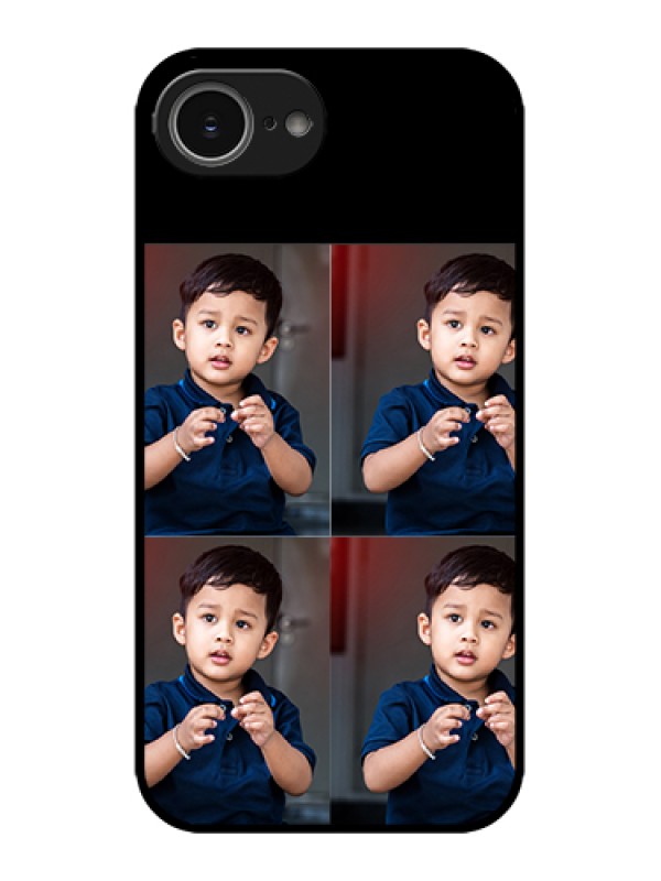 Custom Apple iPhone 16e Custom Metal Phone Case - 4 Image Holder Design