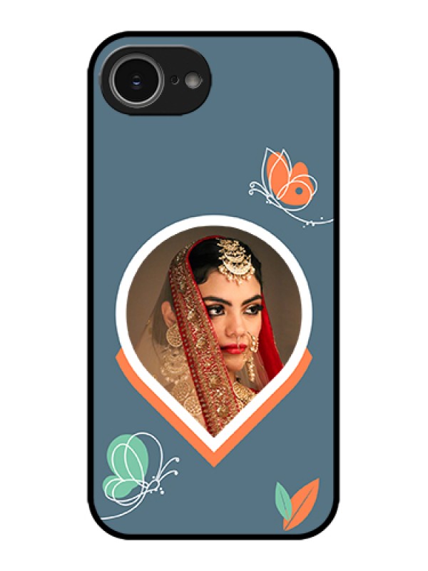 Custom Apple iPhone 16e Custom Metal Phone Case - Droplet Butterflies Design