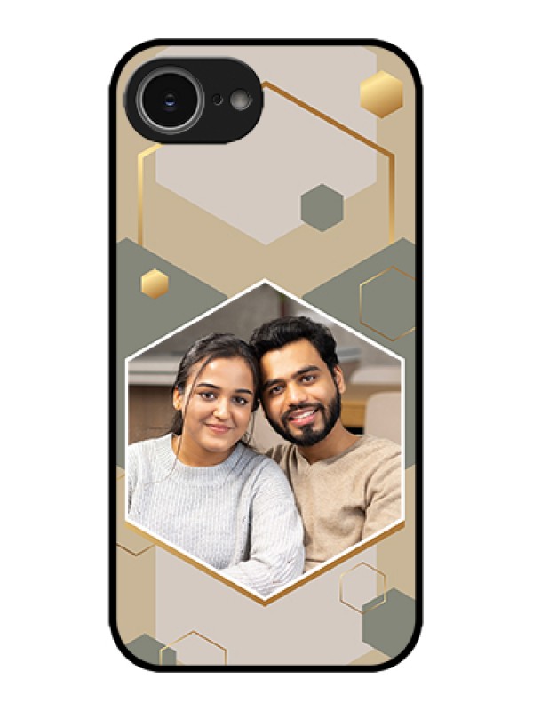 Custom Apple iPhone 16e Custom Metal Phone Case - Stylish Hexagon Pattern Design