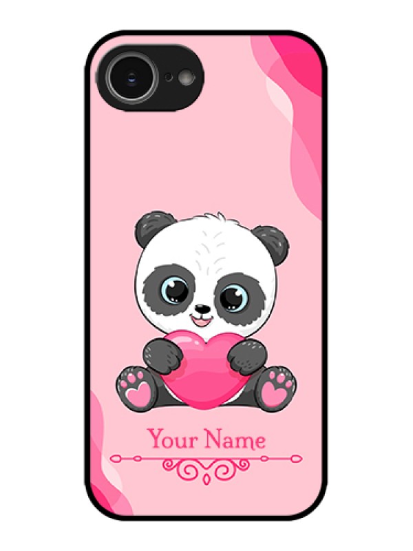 Custom Apple iPhone 16e Custom Metal Phone Case - Cute Panda Design