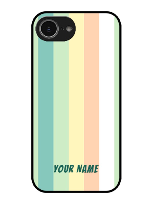 Custom Apple iPhone 16e Custom Metal Phone Case - Multi - Colour Stripes Design