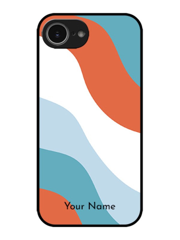 Custom Apple iPhone 16e Custom Metal Phone Case - Coloured Waves Design