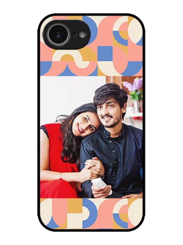 Custom Apple iPhone 16e Custom Metal Phone Case - Semi - Circle Maze Pattern Design