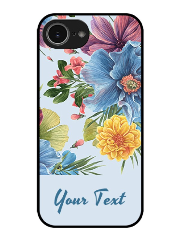 Custom Apple iPhone 16e Custom Metal Phone Case - Stunning Watercolored Flowers Painting Design