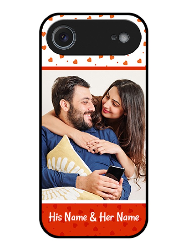 Custom Apple iPhone 17 Air Custom Metal Phone Case - Orange Love Symbol Design