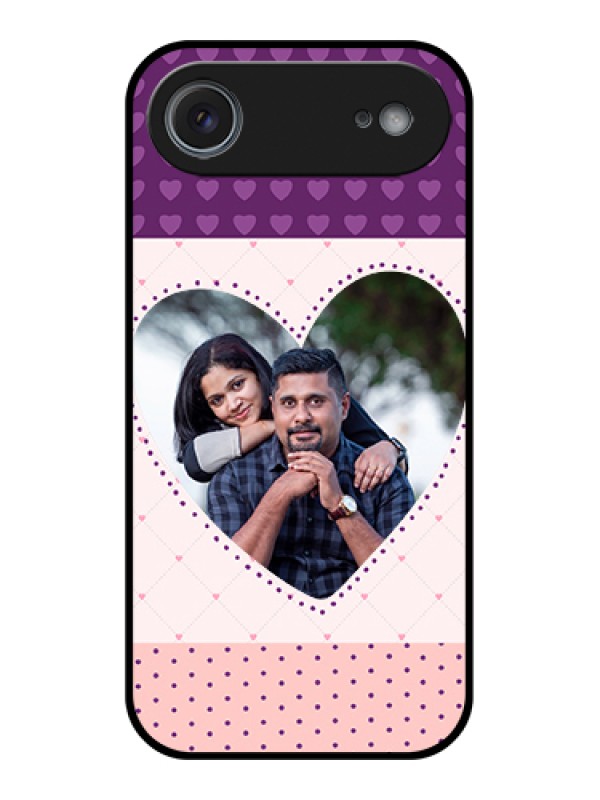 Custom Apple iPhone 17 Air Custom Metal Phone Case - Violet Love Dots Design