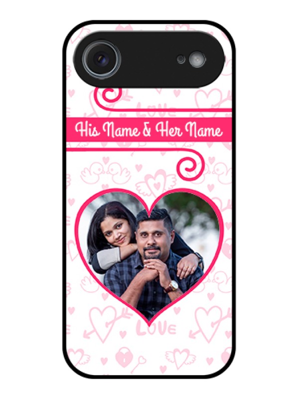 Custom Apple iPhone 17 Air Custom Metal Phone Case - Heart Shape Love Design