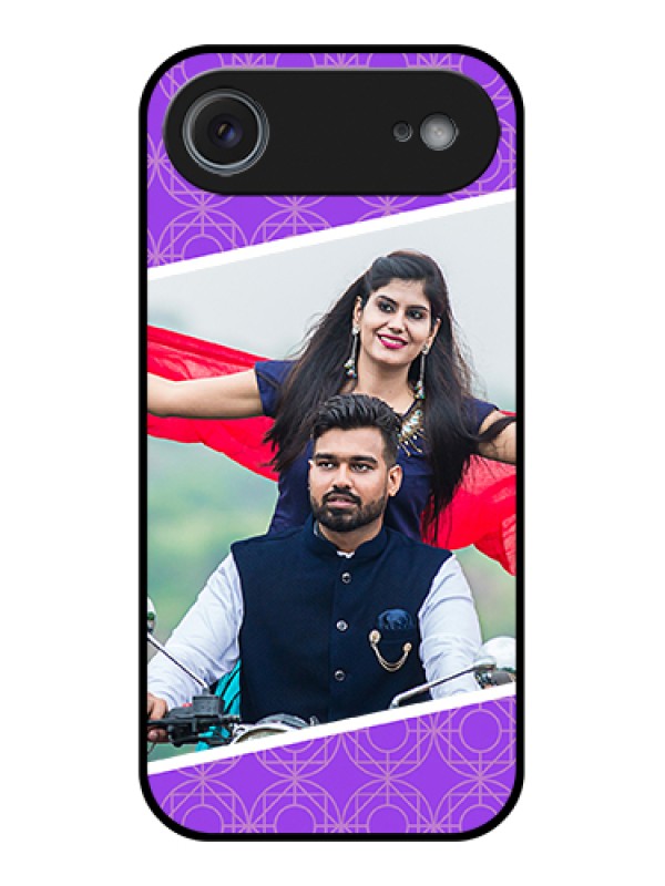 Custom Apple iPhone 17 Air Custom Metal Phone Case - Violet Color Pattern Design