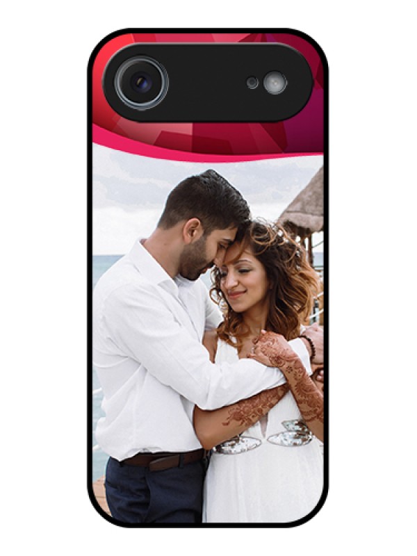 Custom Apple iPhone 17 Air Custom Metal Phone Case - Red Abstract Design