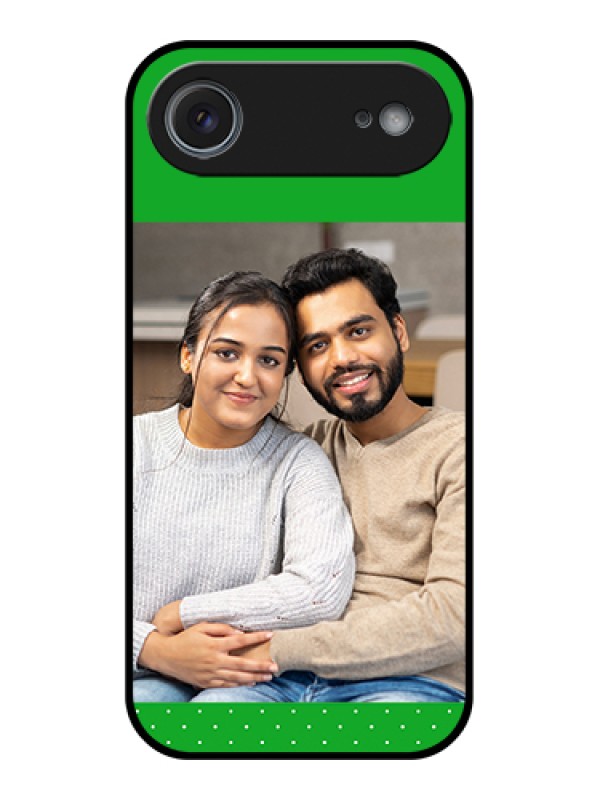 Custom Apple iPhone 17 Air Custom Metal Phone Case - Green Pattern Design